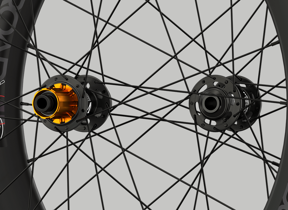 set ruote carbonio da strada disk mozzo